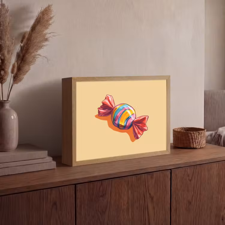 Lightbox - Wandlamp - Geel - Snoep - Kleur — 4
