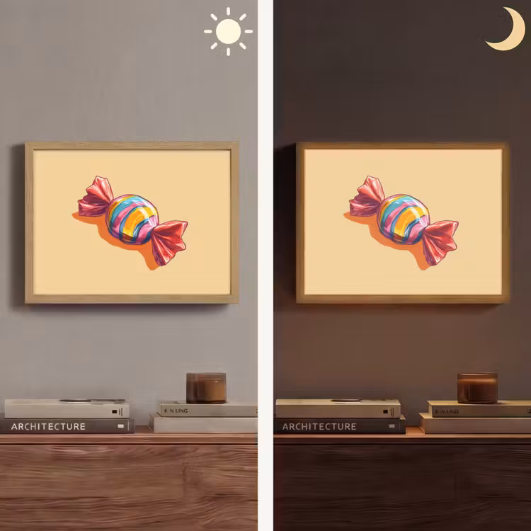 Lightbox - Wandlamp - Geel - Snoep - Kleur — 6