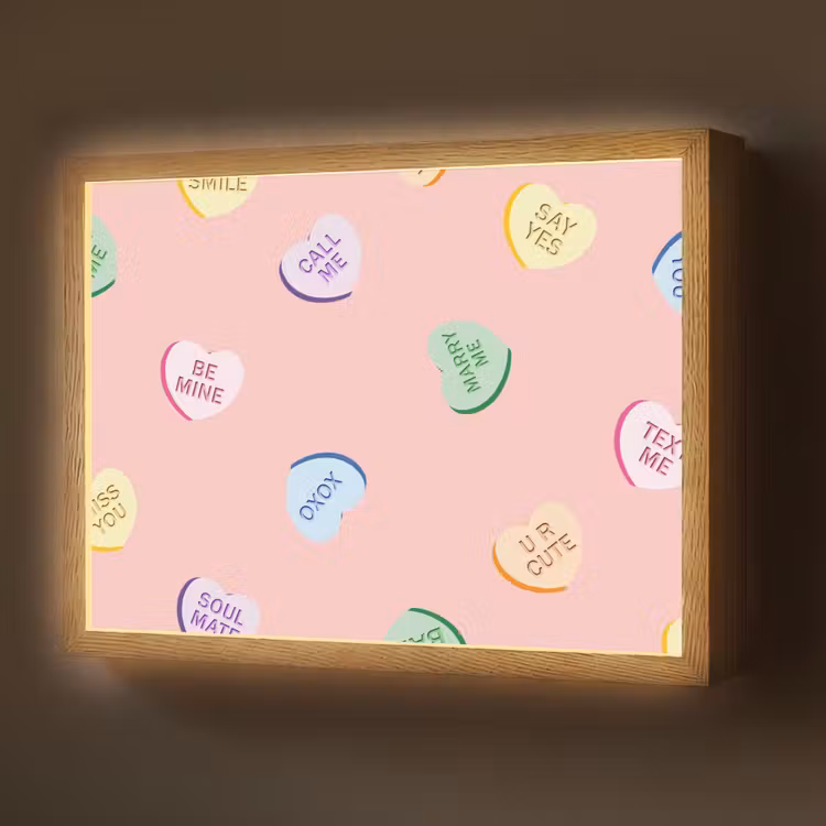 Lightbox - Wandlamp - Hart - Snoep - Pastel - Tekst — 1