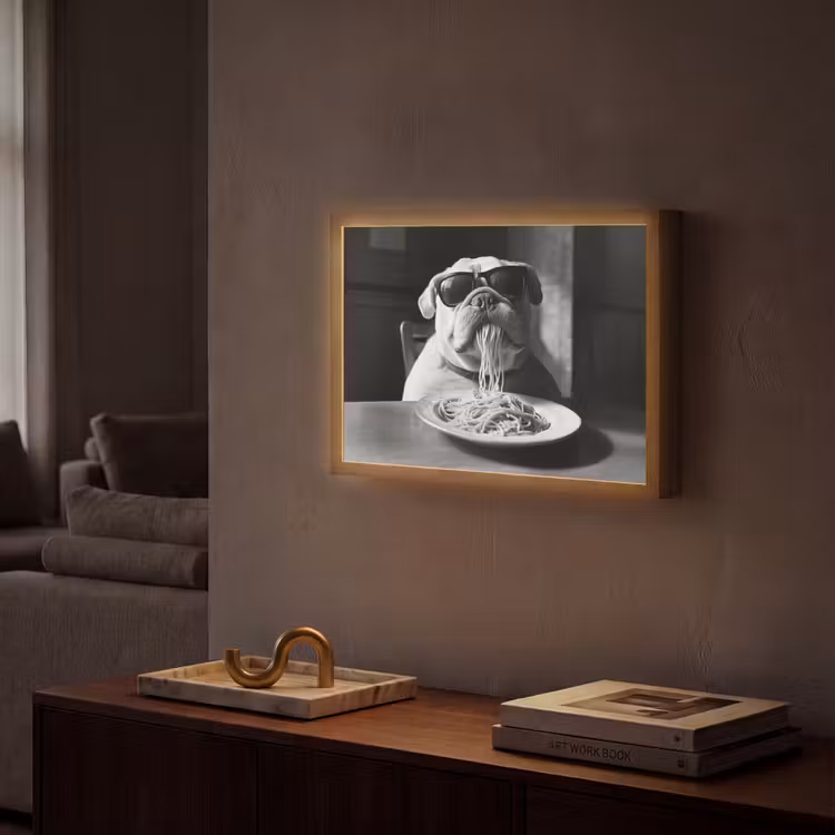 Lightbox - Wandlamp - Hond - Bulldog - Pasta - Bril - Stoer - Dieren — 2