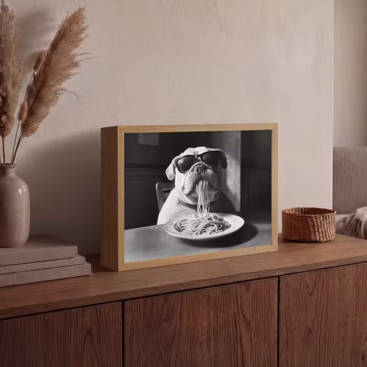 Lightbox - Wandlamp - Hond - Bulldog - Pasta - Bril - Stoer - Dieren — 4