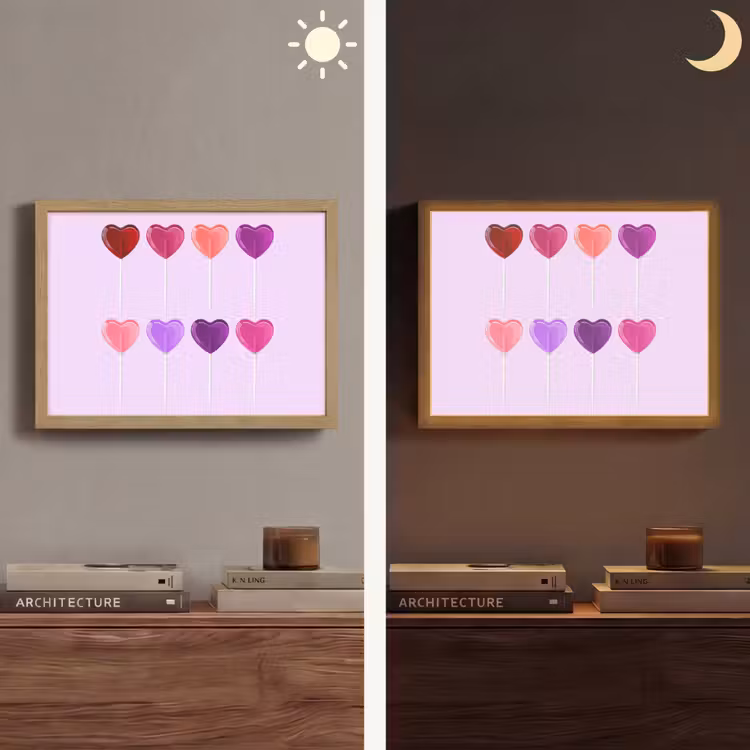 Lightbox - Wandlamp - Lolly - Hart - Roze - Snoep — 6