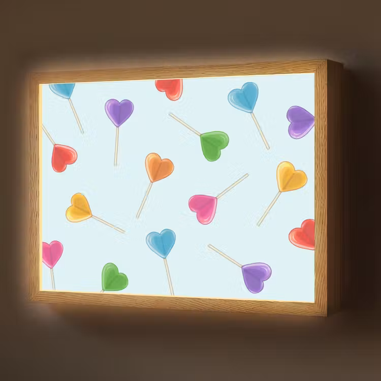 Lightbox - Wandlamp - Lolly - Regenboog - Snoep — 1