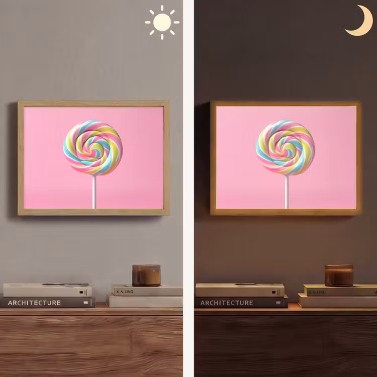Lightbox - Wandlamp - Lolly - Roze - Snoep - Zoet — 6