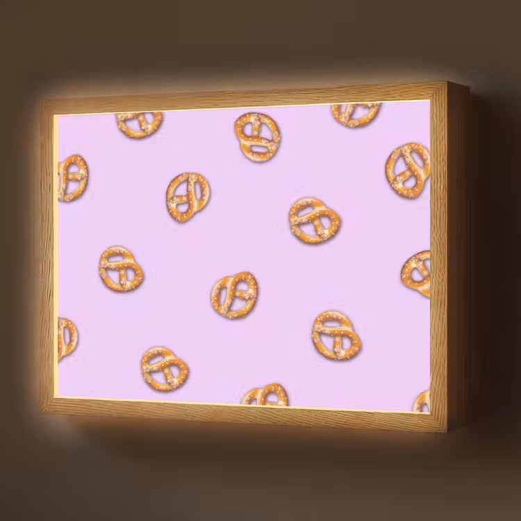 Lightbox - Wandlamp - Pretzels - Eten - Paars — 1