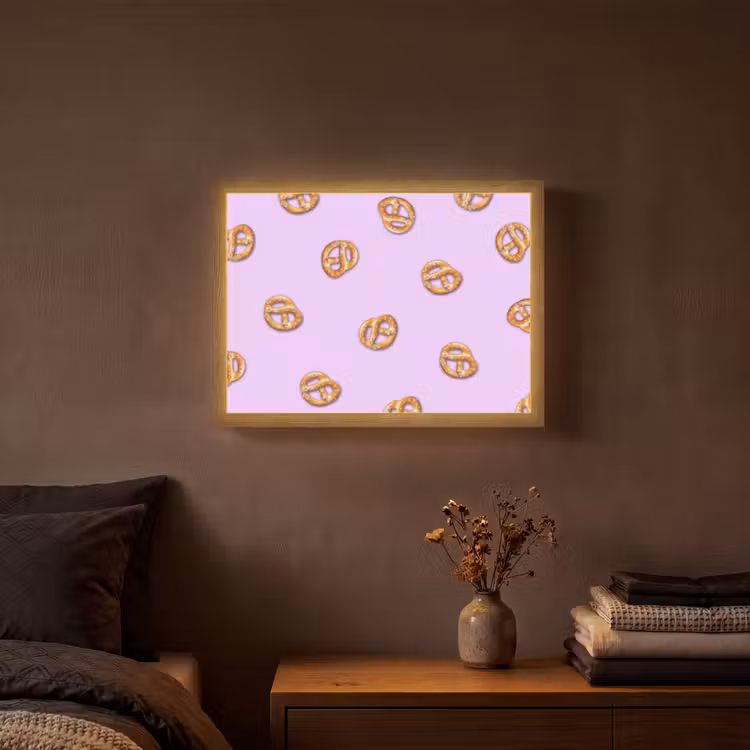 Lightbox - Wandlamp - Pretzels - Eten - Paars — 3