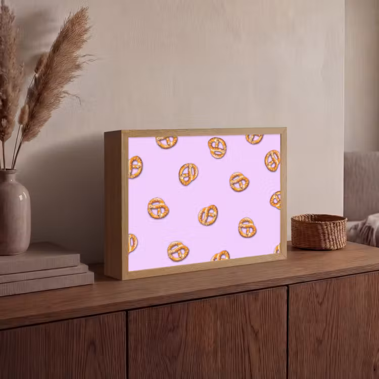 Lightbox - Wandlamp - Pretzels - Eten - Paars — 4