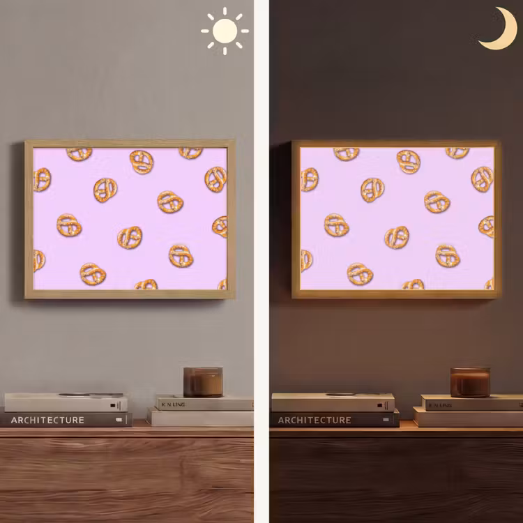 Lightbox - Wandlamp - Pretzels - Eten - Paars — 6