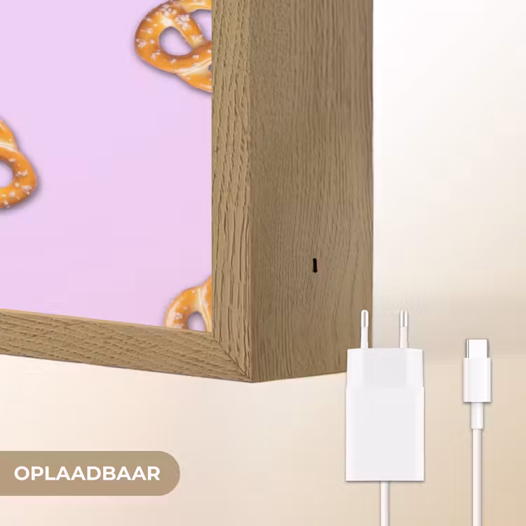 Lightbox - Wandlamp - Pretzels - Eten - Paars — 7