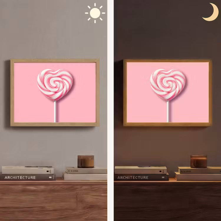 Lightbox - Wandlamp - Snoep - Lolly - Hart- Roze — 6