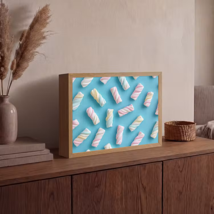 Lightbox - Wandlamp - Spekjes - Pastel - Snoep - Blauw — 4