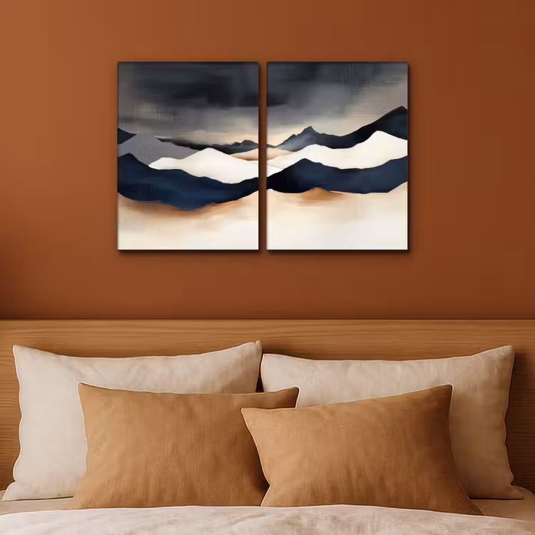 Meerluik schilderij - 2 luiken - Landschap - Abstract - Modern — 3