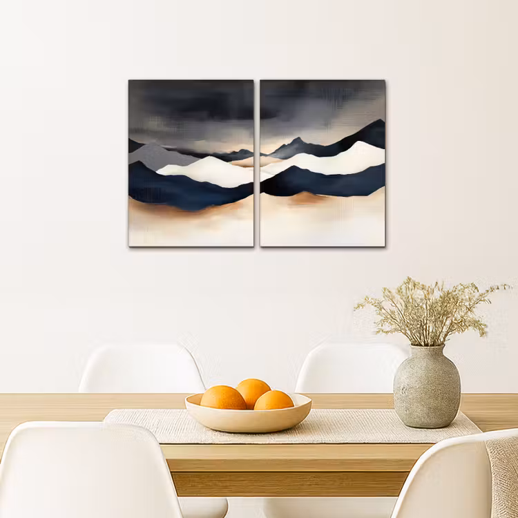 Meerluik schilderij - 2 luiken - Landschap - Abstract - Modern — 5