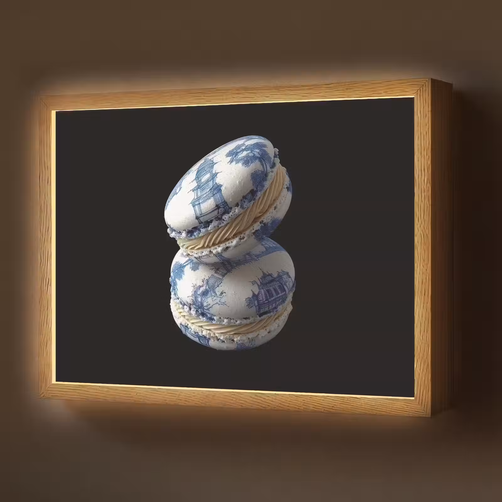 Lightbox - Wandlamp - Eten - Macarons - Delfts blauw - Koekjes — 1
