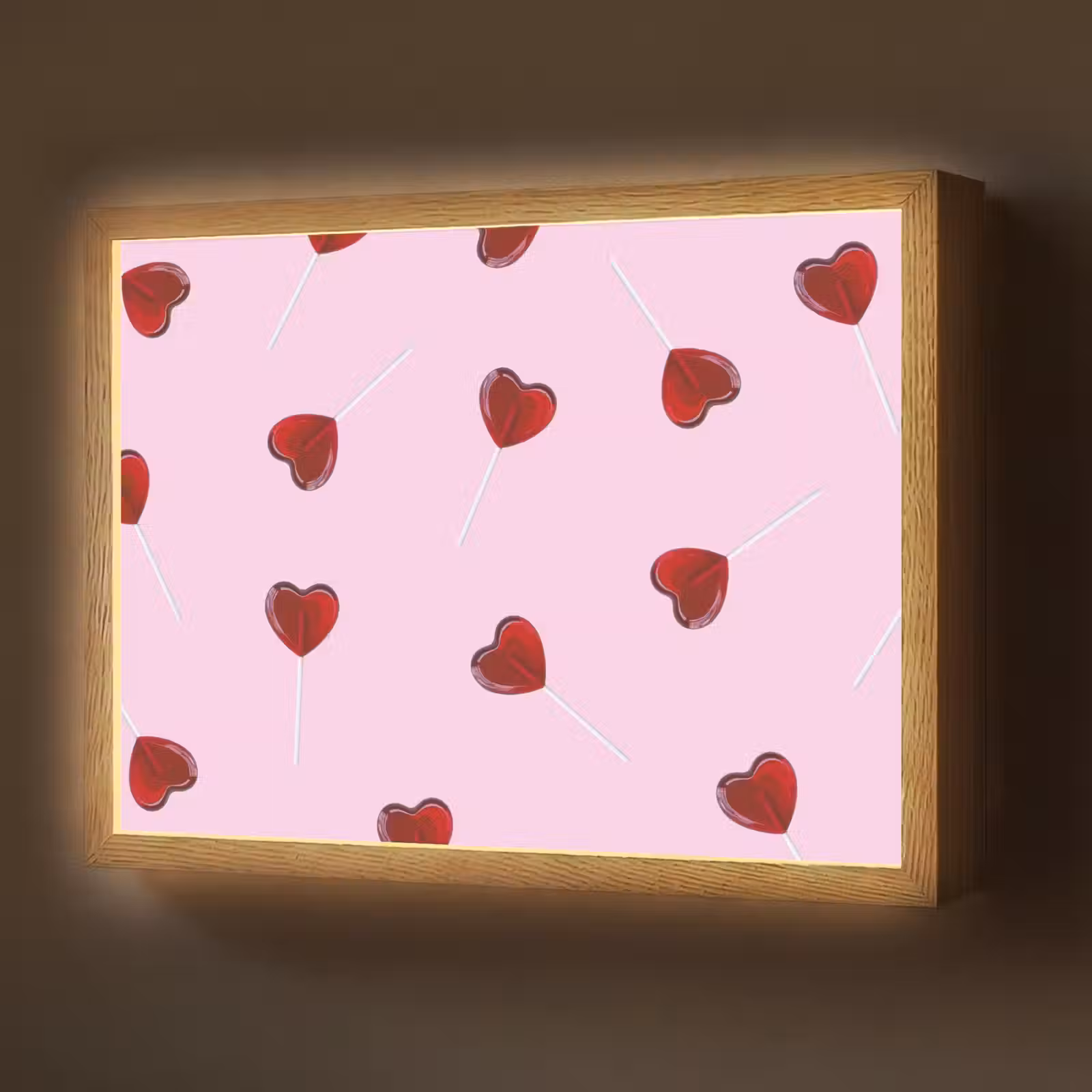 Lightbox - Wandlamp - Roze - Hart - Lolly - Snoep — 1
