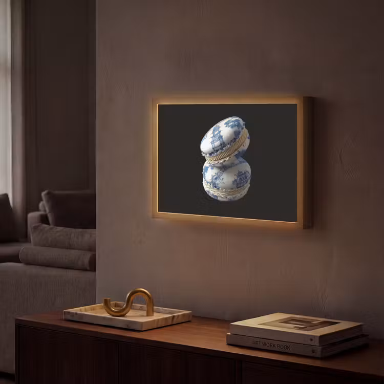 Lightbox - Wandlamp - Eten - Macarons - Delfts blauw - Koekjes — 2
