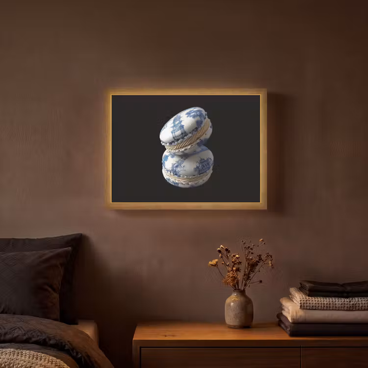 Lightbox - Wandlamp - Eten - Macarons - Delfts blauw - Koekjes — 3
