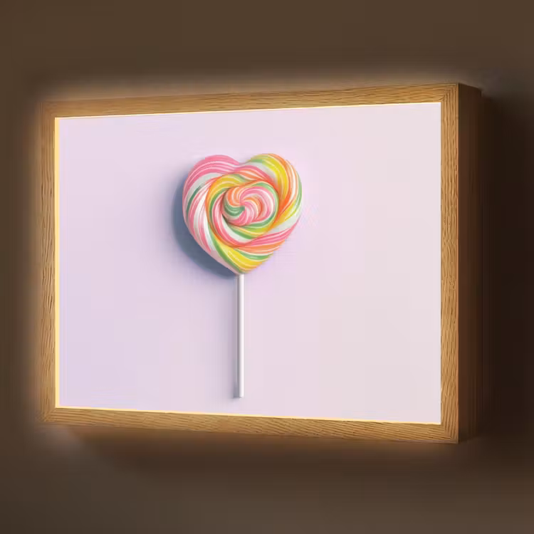 Lightbox - Wandlamp - Hart - Lolly - Snoep — 1