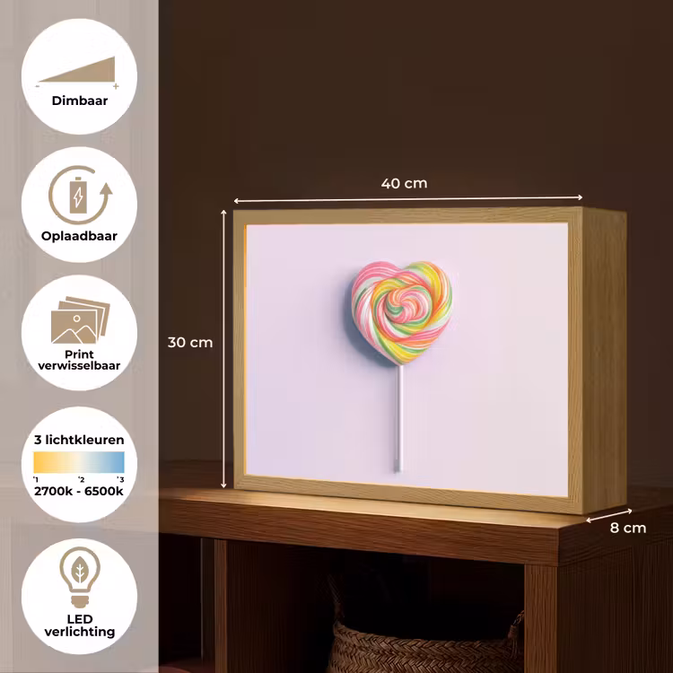 Lightbox - Wandlamp - Hart - Lolly - Snoep — 10