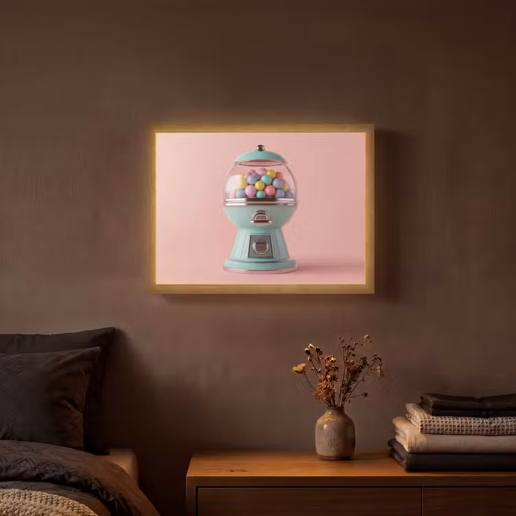 Lightbox - Wandlamp - Kauwgom - Retro - Snoep - Roze — 3