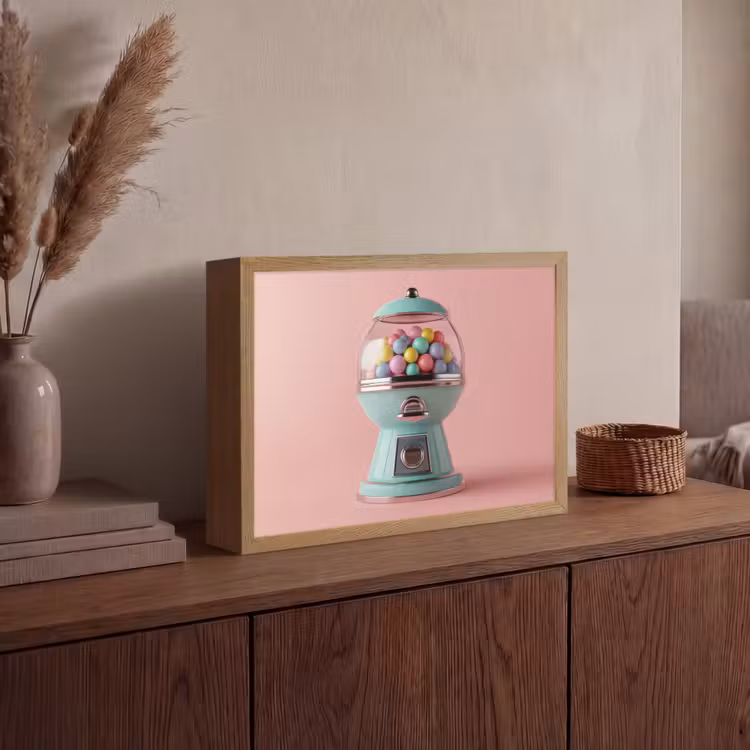 Lightbox - Wandlamp - Kauwgom - Retro - Snoep - Roze — 4