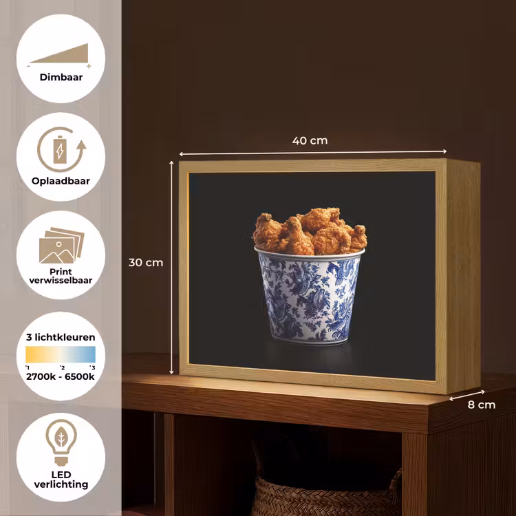 Lightbox - Wandlamp - Kip - Bucket - Delfts blauw - Lekker — 10