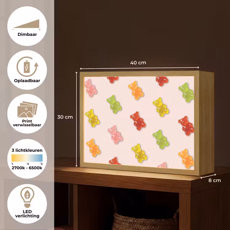 Lightbox - Wandlamp - Kleur - Snoep - Roze — 10