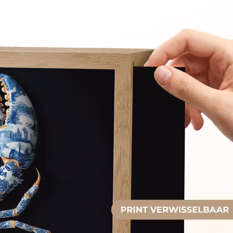 Lightbox - Wandlamp - Kreeft - Delftsblauw - Schild - Stoer — 5
