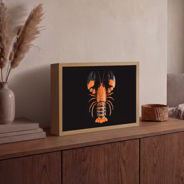 Lightbox - Wandlamp - Kreeft - Oranje - Zwart - Modern — 4