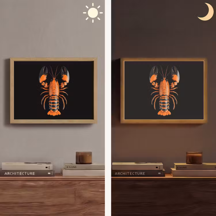 Lightbox - Wandlamp - Kreeft - Oranje - Zwart - Modern — 6