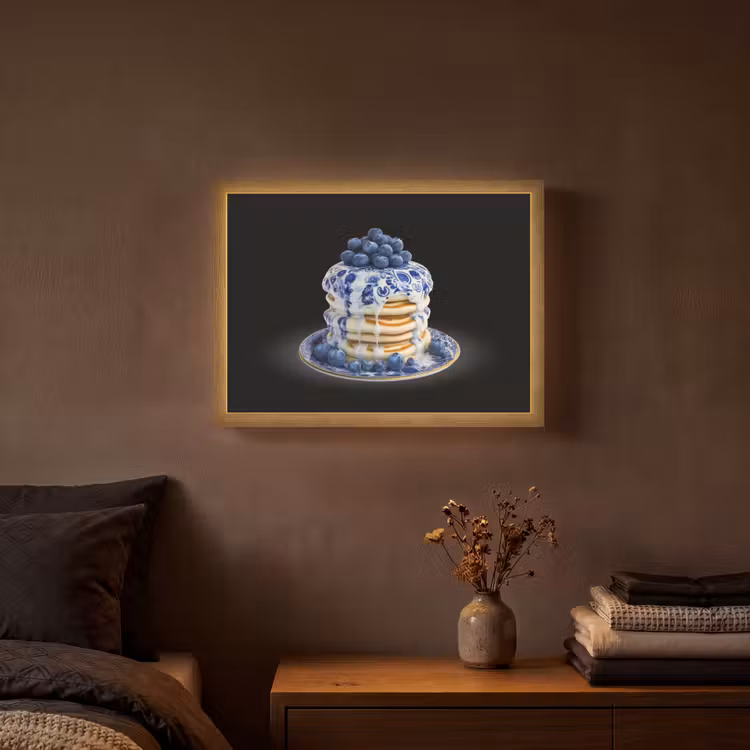 Lightbox - Wandlamp - Pannenkoeken - Blauwe Bessen - Bord — 3