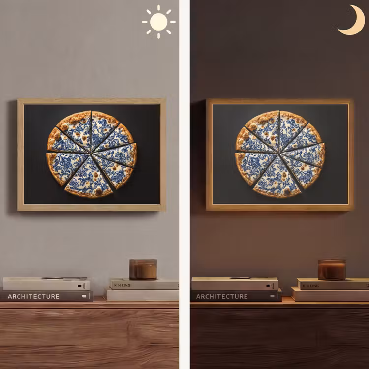 Lightbox - Wandlamp - Pizza - Eten - Delftsblauw — 6