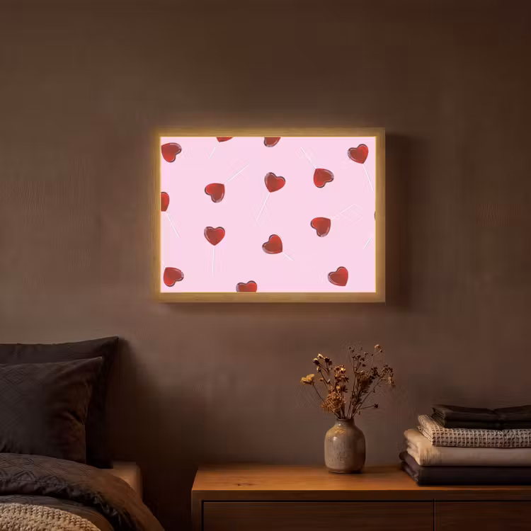 Lightbox - Wandlamp - Roze - Hart - Lolly - Snoep — 3