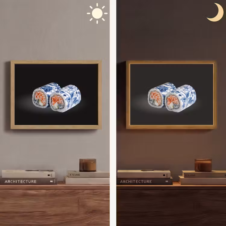 Lightbox - Wandlamp - Sushi - Delfts blauw - Rijst - Vis - Elegant — 6