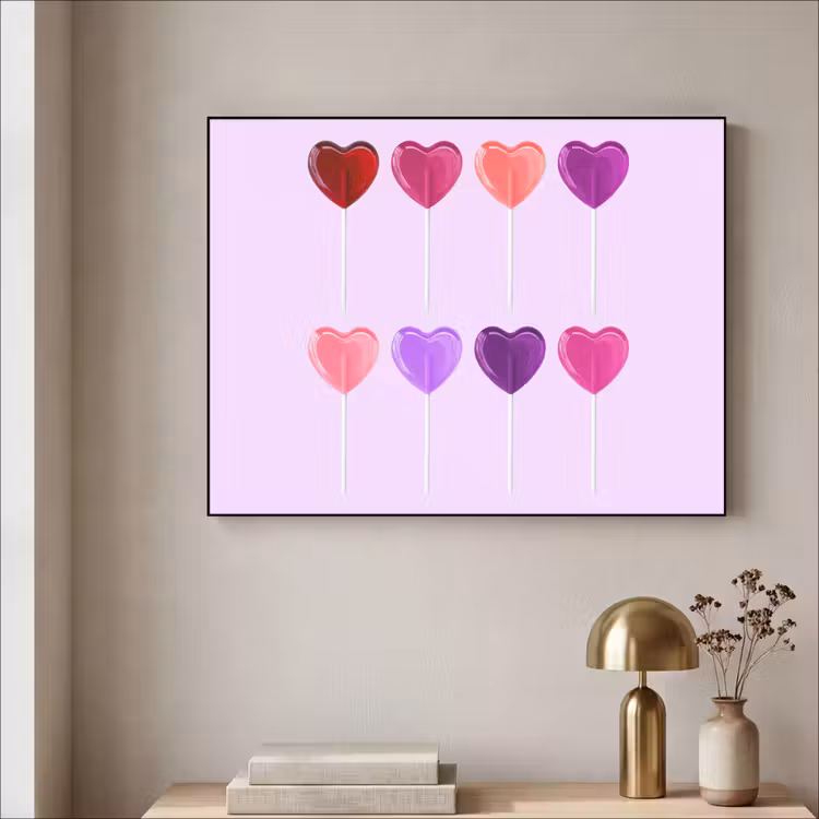 Art Frame - Lolly - Hart - Roze - Snoep — 3
