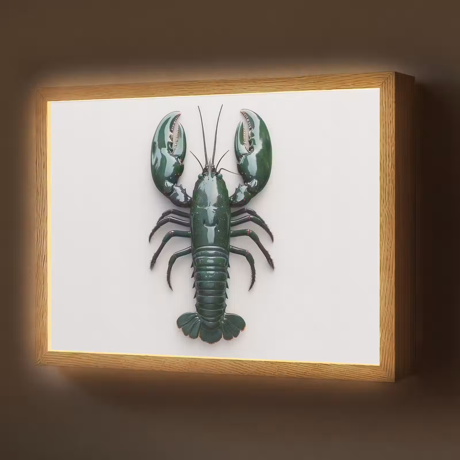 Lightbox - Wandlamp - Kreeft - Glossier - Groen - Wit — 1