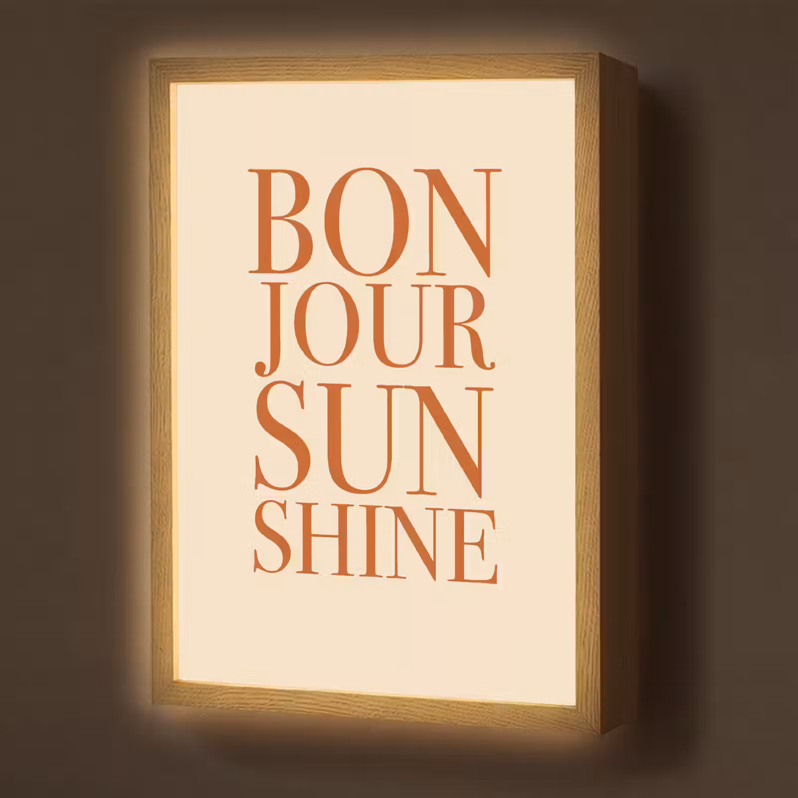 Lightbox - Wandlamp - Oranje - Quote - Sun — 1