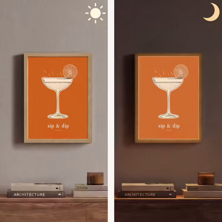 Lightbox - Wandlamp - Cocktail - Oranje - Zomer - Quote — 5