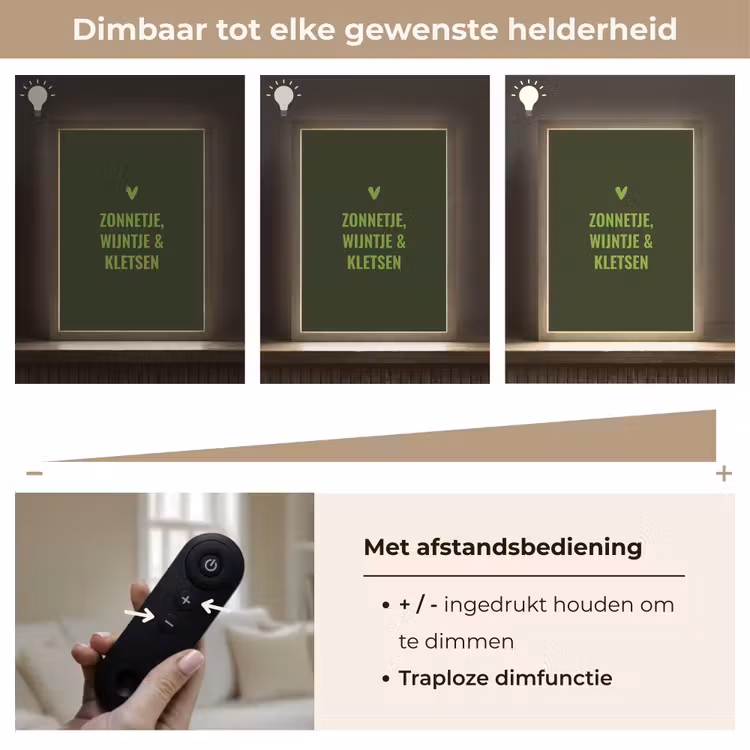 Lightbox - Wandlamp - Donkergroen - Quote - Zon - Zomer — 8