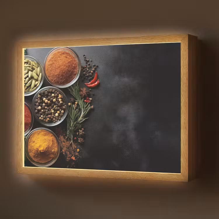 Lightbox - Wandlamp - Glazen - Bakjes - Blaadjes - Kruiden — 1