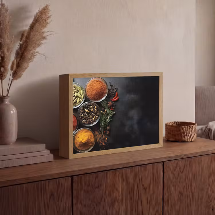 Lightbox - Wandlamp - Glazen - Bakjes - Blaadjes - Kruiden — 4