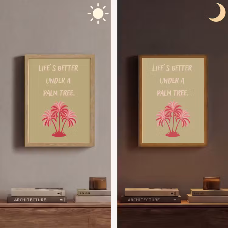 Lightbox - Wandlamp - Groen - Zomer - Quote - Palmboom — 5