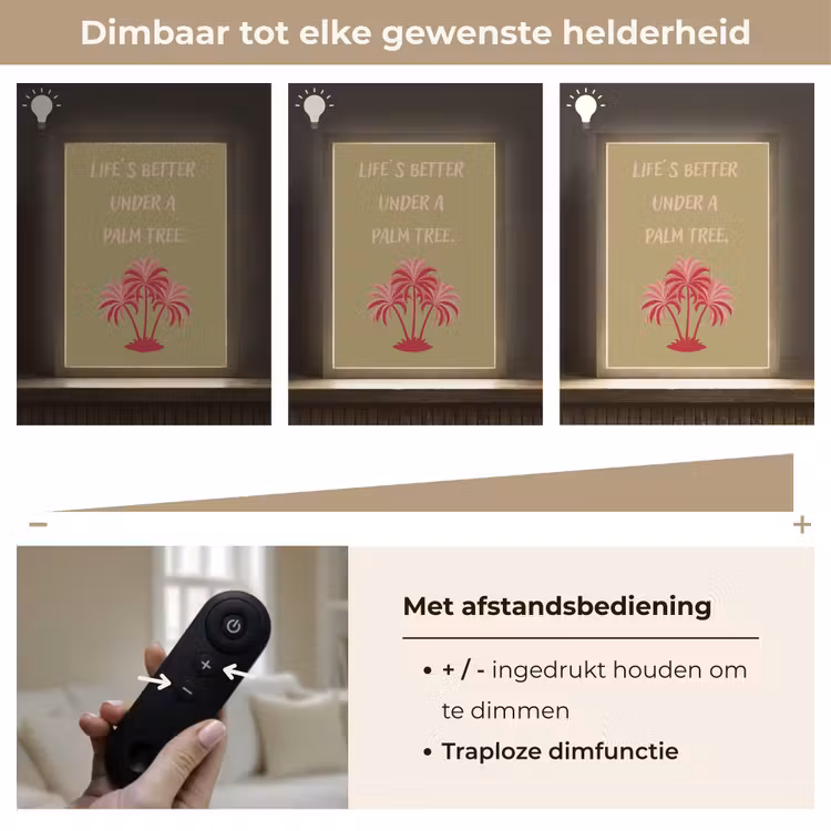 Lightbox - Wandlamp - Groen - Zomer - Quote - Palmboom — 8