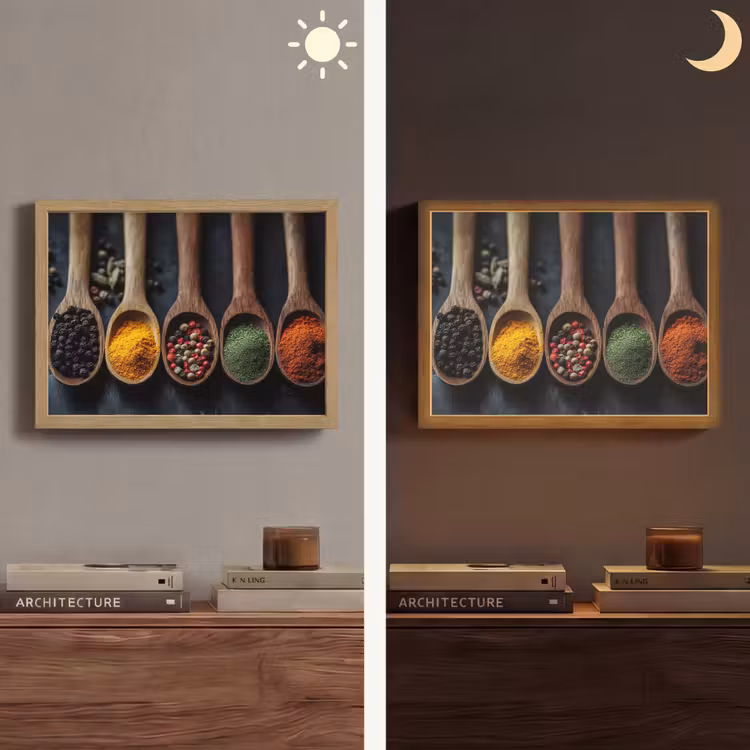 Lightbox - Wandlamp - Houten - Lepels - Specerijen - Kruiden — 6