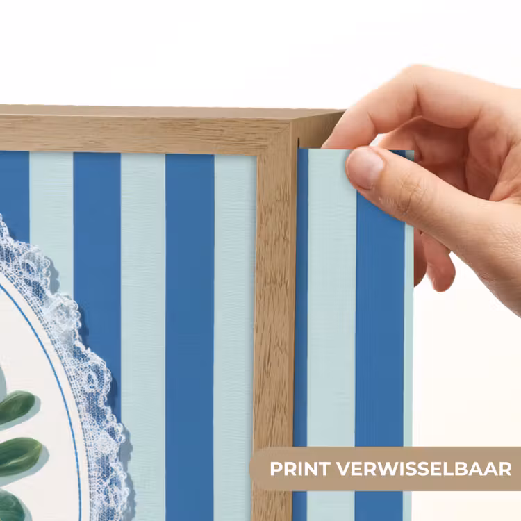 Lightbox - Wandlamp - Illustratie - Bessen - Blauw - Strepen — 5