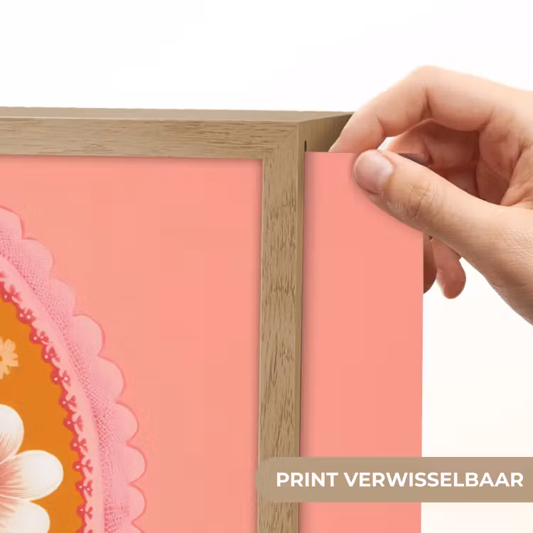 Lightbox - Wandlamp - Illustratie - Bloemen - Rand - Roze — 5