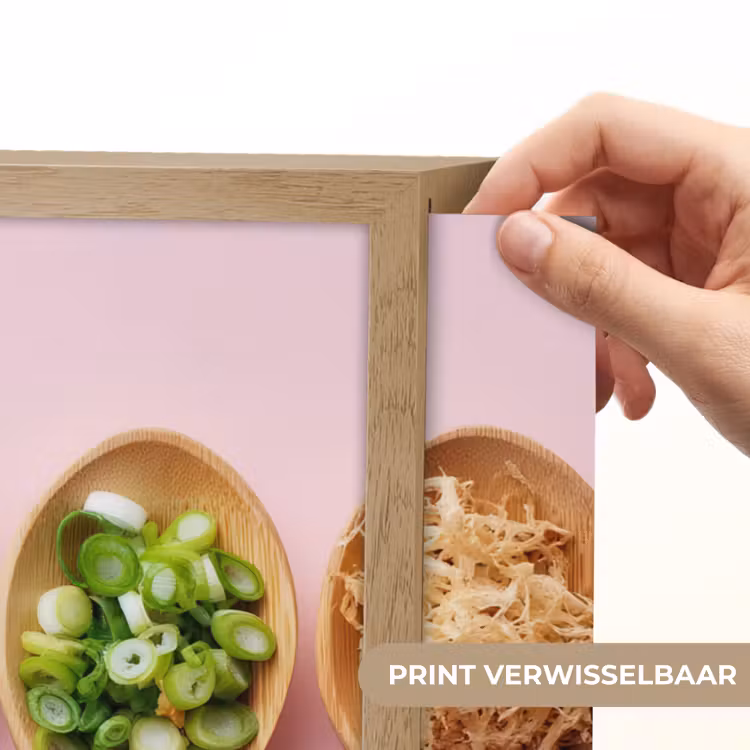 Lightbox - Wandlamp - Ingrediënten - Lepels - Hout - Roze — 5