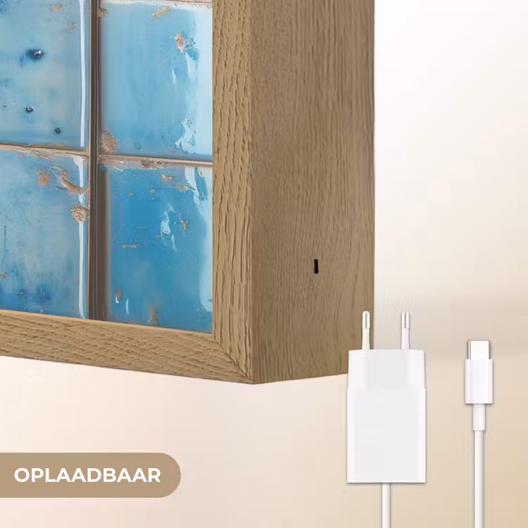 Lightbox - Wandlamp - Kreeft - Geel - Blauw - Tegels — 7