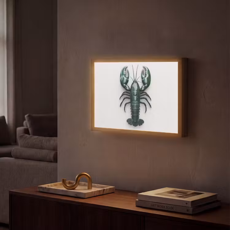 Lightbox - Wandlamp - Kreeft - Glossier - Groen - Wit — 2
