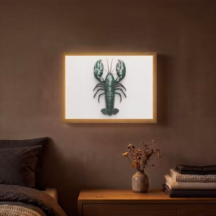 Lightbox - Wandlamp - Kreeft - Glossier - Groen - Wit — 3